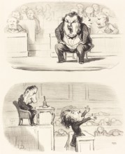 Quand un orateur ennuyeux monte à la tribune, 1850. Creator: Honore Daumier.