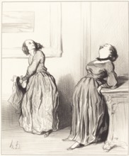 Ah vous trouvez que mon dernier roman n'est pas tout-à-fait à la hauteur..., 1844.  Creator: Honore Daumier.