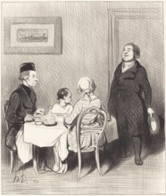 Un ami est un crocodile donné par la civilisation, 1845. Creator: Honore Daumier.