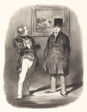 Tiens... je ne te reconnaissais pas..., 1848. Creator: Honore Daumier.