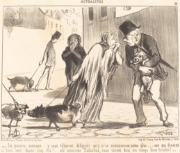 Ces pauvres animaux...y sont tellement défigurés qu'y n'se reconnaissent même plus..., 1852. Creator: Honore Daumier.