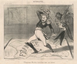 L'Empereur Nicolas travaillant dans son cabinet, 1850. Creator: Honore Daumier.