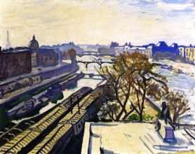 View of the Seine and the Monument to Henry IV, 1906. Creator: Albert Marquet.