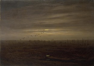Sea Shore (Fishing-Nets), 1835. Creator: Caspar David Friedrich.