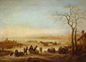 Frozen Lake, 1648. Creator: Isaac van Ostade.