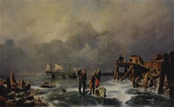 Shore of the Frozen Sea (Winter Landscape), 1839. Creator: Andreas Achenbach.