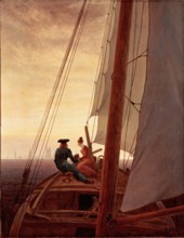 On a Sailing Ship, 1818. Creator: Caspar David Friedrich.