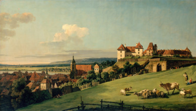 View of Pirna from the Sonnenstein Castle, 1750. Creator: Bernardo Bellotto.