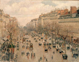 Boulevard Montmartre, sunny afternoon, 1897. Creator: Camille Pissarro.