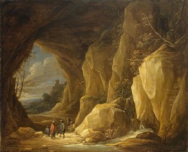Landscape with a Grotto and a Group of Gipsies, 1640. Creator: David Teniers II.