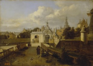 St Antony Gates in Amsterdam, 1660. Creators: Jan van der Heyden, Adriaen van de Velde.