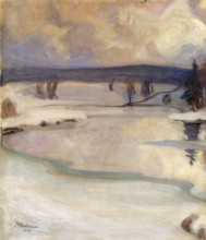 Winter Landscape, 1919. Creator: Pekka Halonen.