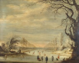 Winter Landscape with Skaters, 1630. Creator: Gysbrecht Leytens.