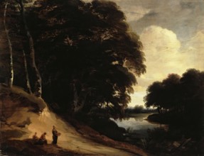 Forest Landscape with a River, 1650. Creator: Lodewijk de Vadder.