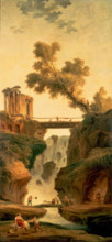 Landscape with a Waterfall, 1802. Creator: Hubert Robert.