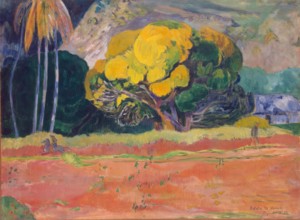 Fatata Te Moua, (At the Foot of a Mountain), 1892. Creator: Paul Gauguin.