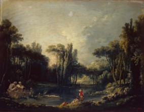 Landscape with a Pond, 1746. Creator: Francois Boucher.