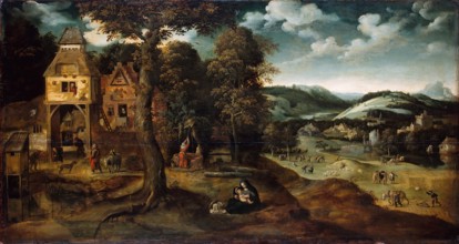 Landscape with the Rest on the Flight into Egypt, c1524. Creator: Joachim Patinir.