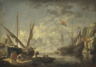 Sea Harbour, 1650. Creator: David Teniers II.