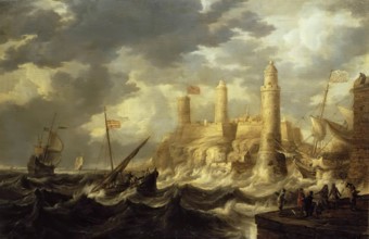 Fortified Harbour, 1646. Creator: Bonaventura Peeters I.