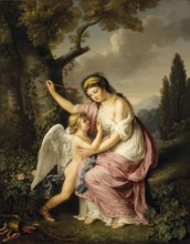 Woman and Cupid, 1792. Creator: Marie Victoire Lemoine.