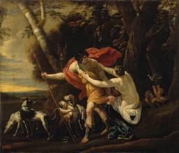 Venus and Adonis, 1638. Creator: Workshop of Simon Vouet.