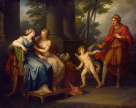 Venus Induces Helen to Fall in Love with Paris, 1790. Creator: Angelica Kauffman.