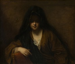 Young Lady with a Veil on Her Head, 1699. Creator: Jean-Baptiste Santerre.