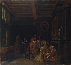 Genre Scene, (Breakfast), 1712. Creator: Jan Josef Horemans I.