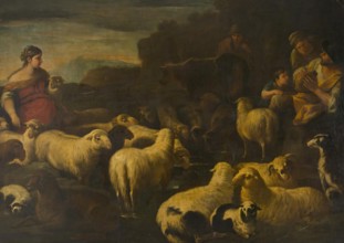Flock of Sheep, 1677. Creator: Luca Giordano.