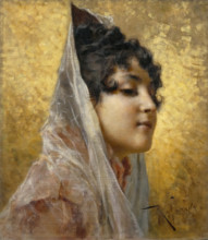Portrait of a Woman in Profile, 1888. Creator: Roberto Fontana.