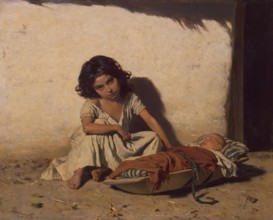 Gipsy Children, 1855. Creator: August von Pettenkofen.