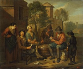 Peasants Playing Cards, 1700. Creator: Norbert van Bloemen.