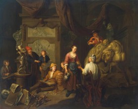 Studio of a Sculptor, 1712. Creator: Balthasar van den Bossche.