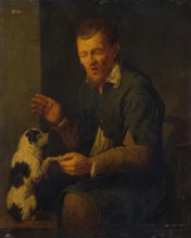 Peasant with a Dog, 1640. Creator: David Ryckaert III.