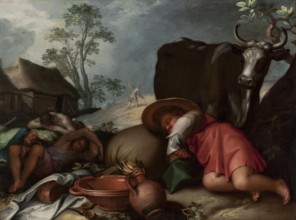 Landscape with Herdsmen and Satan Sowing Darnel, 1604. Creator: Abraham Bloemaert.