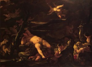 Young Bacchus Sleeping, 1681. Creator: Luca Giordano.