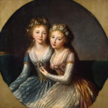 Portrait of Emperor Pavel I's Daughters, 1796. Creator: Elisabeth Louise Vigee-LeBrun.