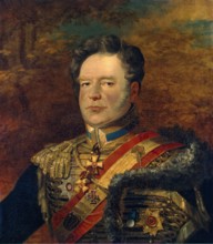 Portrait of Fyodor V. Riediger (1783-1856), 1822. Creator: Workshop of George Dawe.