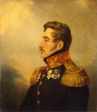Portrait of Vasily P. Obolensky (1780-1834), 1823. Creator: Workshop of George Dawe.