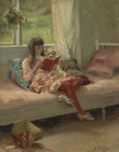 Good Friends (Portrait of the Artist's Sister Berta Edelfelt), 1881. Creator: Albert Edelfelt.