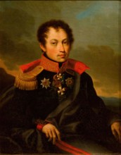 Portrait of Baron G.V. Rosen, 1817. Creator: Afanasy Burtsev.