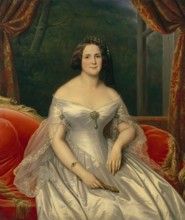 Portrait of Anna Benardaki, 1844. Creator: Charles Auguste Guillaume Steuben.