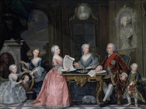 Portrait of Ambassador P.G. Chernyshev with Family, 1750. Creator: David Luders.