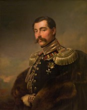 Portrait of Prince Andrei Obolensky, 1850. Creator: Franz Kruger.