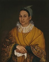 Portrait of a Merchant's Wife, 1836. Creator: Ivan Tarkhanov.