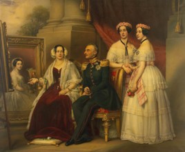 Portrait of Duke of Saxe-Altenburg Joseph's Family, 1848. Creator: Joseph Karl Stieler.