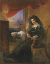 Portrait of Empress Dowager Yelizaveta Alekseevna, 1831. Creator: Pyotr Basin.