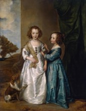 Portrait of Elizabeth Wharton and Philadelphia Wharton, 1640. Creator: Anthony van Dyck.