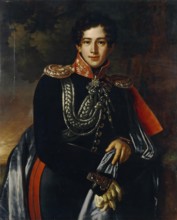 Portrait of Count Nikolai Samoilov, 1825. Creator: Benoît Charles Mitoire.